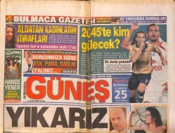 Güneş Gazetesi 3 Aralık 2006 - Cüneyt Arkın'dan Sinemaya Dönüş Heyecanı - Merkel Gerçek Yüzünü Gösterdi GZ158421 - Gökçekoleksiyon