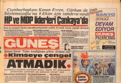 Güneş Gazetesi 3 Ekim 1985 - Fenerbahçe ve Galatasaray Destan Yazdılar - Rock Hudson Öldü 