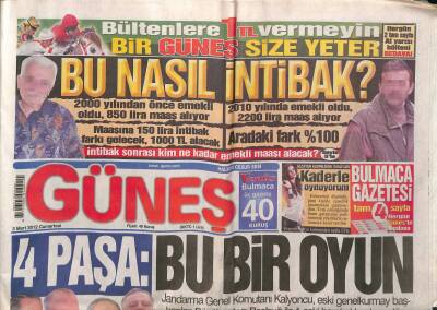 Güneş Gazetesi 3 Mart 2012 - Sarko Zor Kurtuldu - Lindsay Lohanı Botoks Bu Hale Getirdi GZ124563 - 1