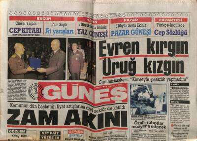 Güneş Gazetesi 3 Temmuz 1987 - SHPde Fikri Sağlar Yeniden Sekreter Seçildi GZ55730 - 1