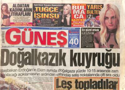 Güneş Gazetesi 30 Eylül 2012 - Alişan Simitçi Oluyor - Berkanta Şarkılı Destek GZ124542 - 1