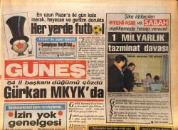 Güneş Gazetesi 30 Mayıs 1986 - Neşe Erberk Olimpik Havuz Açılışında - SHP'den DSP'ye 5 Transfer GZ158287 - Gökçekoleksiyon