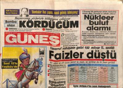 Güneş Gazetesi 30 Nisan 1986 - Gönül Yazar Maşallahı Bulunamayan Kızını Zor Yatıştırdı GZ83402 - 1