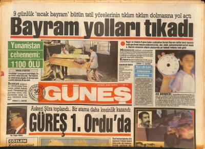 Güneş Gazetesi 30 Temmuz 1987 - Fransız Firmasının Yeni Buluşu Kapadokyada Kovboy Turizmi GZ127708 - 1