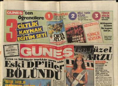 Güneş Gazetesi 31 Ağustos 1986 - Anıtkabirde İkinci Yangın GZ72170 - 1