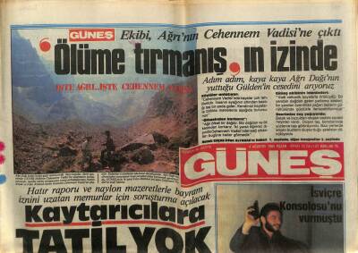 Güneş Gazetesi 4 Ağustos 1985 - Jandarma Aracına Pusu 5 Şehit GZ61615 - 1