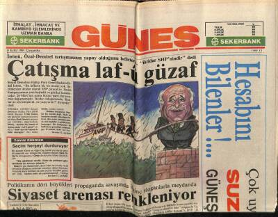 Güneş Gazetesi 4 Eylül 1991 - Doğum Günü Hediyesi GZ58437 - 1