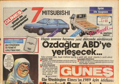 Güneş Gazetesi 4 Mart 1986 - Menemen İçin Söz Düellosu - Özdağlar ABDye Yerleşecek... GZ126779 - 1