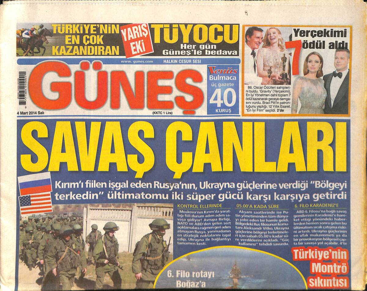 Güneş Gazetesi 4 Mart 2014 - Başbakan Erdoğan, CHP Liderine 