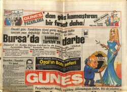 Güneş Gazetesi 4 Nisan 1986 - Egede Savaş Provası GZ62103 - 2
