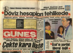 Güneş Gazetesi 4 Temmuz 1986 - Merkez Bankası , Aforoz Edilen 20 Bin Kişinin Adlarını Bütün Banka Şubelerine Bildirdi GZ62048 - 2