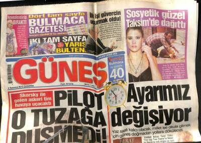Güneş Gazetesi 4 Temmuz 2012 - Rixosta Cepler Bile Toplandı - Sarkozynin Evinde Arama GZ98852 - 1