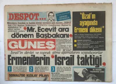 Güneş Gazetesi 5 Aralık Perşembe - Ermenilerin İsrail Taktiği GZ7885 - 1