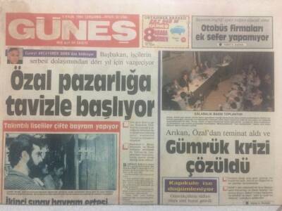Güneş Gazetesi 5 Eylül 1984 - Özal Pazarlığa Tavizle Başlıyor GZ38147 - 1