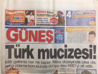 Güneş Gazetesi 5 Eylül 2004 - Gökhan Özen Gözaltında, Tavus Kuşu Yoncimik GZ27773 - 1