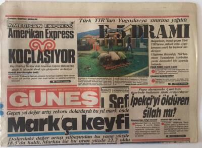 Güneş Gazetesi 5 Haziran 1985 - Papa Davasında Çatlının Üzerinde Bulunan Silah Araştırılıyor İpekçiyi Öldüren Silah Mı ? GZ22547 - 1