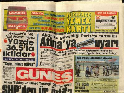 Güneş Gazetesi 5 Haziran 1986 - Emel Sayınla David Younes Evlendiler GZ62034 - 2