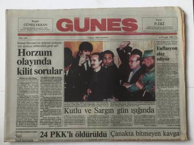 Güneş Gazetesi 5 Mayıs 1990 - Horzum Olayında Kilit Sorular GZ3258 - 1