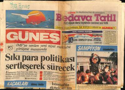 Güneş Gazetesi 5 Nisan 1984 - Marlboro İçinden Yerli Sigara Çıkıyor GZ114443 - 1