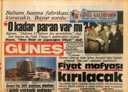 Güneş Gazetesi 5 Ocak 1986 - Hacı Ömer Sabancı Dönemin Cumhurbaşkanı Celal Bayar İle 1951 Yılında Nazilli Sümerbank Basma Fabrikası'nda GZ157722 - Gökçekoleksiyon
