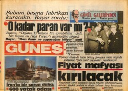Güneş Gazetesi 5 Ocak 1986 - İran'la Bir Sorun Daha : 600 Yatak Odası - Galatasaray Aranıyor GZ157724 - Gökçekoleksiyon