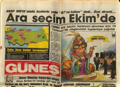 Güneş Gazetesi 5 Temmuz 1986 - Sencer Güneşsoy Ankaradan Yazıyor GZ62051 - 1