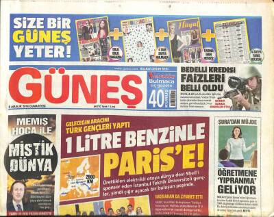 Güneş Gazetesi 6 Aralık 2014 - Masal Şehri Prag - Russell Önce Cepleri Toplattı GZ100142 - 2