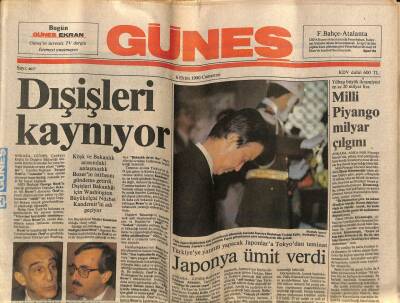 Güneş Gazetesi 6 Ekim 1990 - Ardahan Piyade Alayında Cinayet GZ72177 - 1