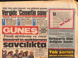 Güneş Gazetesi 6 Eylül 1985 - İpek Erdem Randevu Evinde Yakalandı 17 Saat Gözaltında Kaldı - Kamuran Akkor, İbrahim Tatlıses, Sezen Aksu Gazino Afişi GZ158256 - Gökçekoleksiyon