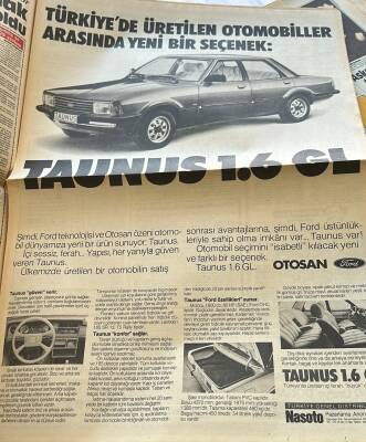 Güneş Gazetesi 6 Kasım 1985 - Ford Taunus Afişi - Galatasaray Elendi GZ127600 - 2