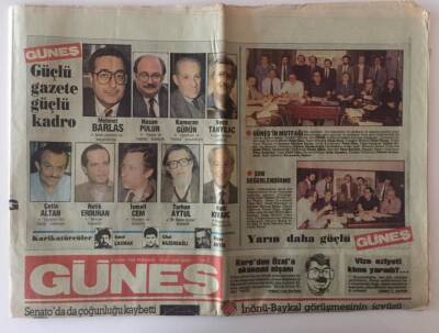 Güneş Gazetesi 6 Kasım 1986 - İnönü Baykalla İpleri Kopardı GZ13264 - 1