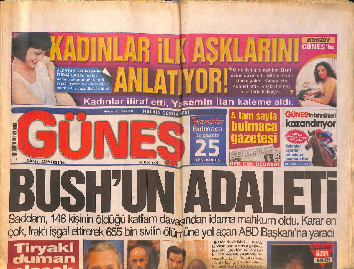Güneş Gazetesi 6 Kasım 2006 - Alkollü Deniz Akkaya Cana Yapıştı - Deniz Baykal'dan CHP'Lİ Vekillere Yanıt! GZ136693 - 1