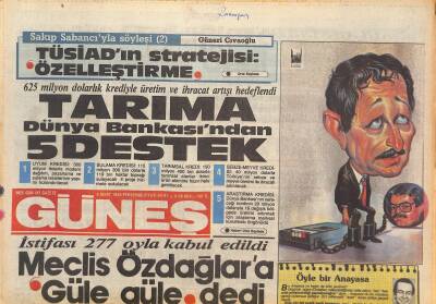 Güneş Gazetesi 6 Mart 1986 - İrana Körfezden Gözdağı - Meclis Özdağlara Güle Güle Dedi GZ127961 - 1