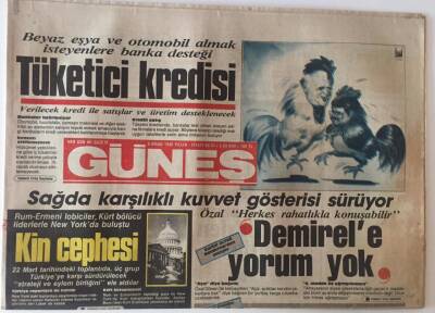 Güneş Gazetesi 6 Nisan 1986 - Demirel Son Nefese Dek Demokrasi GZ13743 - 2