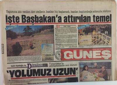 Güneş Gazetesi 6 Nisan 1987 - Ecevit Dış Politikayı Eleştirdi ABD, Egede Bize Karşı GZ18415 - 1