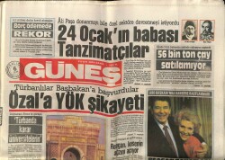 Güneş Gazetesi 6 Ocak 1987 - Özala Yök Şikayeti GZ61548 - 2