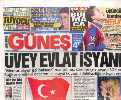 Güneş Gazetesi 6 Ocak 2014 - Silivride Heyecan, Üvey Evlat İsyanı GZ107104 - 1