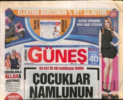 Güneş Gazetesi 7 Ekim 2014 - Başbakan Davutoğlu Hedef Esad Olursa Asker Göndeririz GZ100175 - 2
