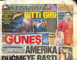 Güneş Gazetesi 7 Eylül 2013 - Oyuncu Bekir Aksoy , Kendisinden 23 Yaş Küçük Gamze Çavuşoğlu İle Evlendi GZ100865 - 1