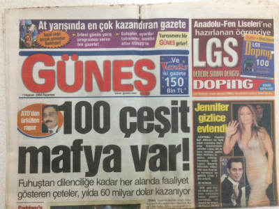 Güneş Gazetesi 7 Haziran 2004 - Jennifer Lopez Gizlice Evlendi GZ27772 - 1