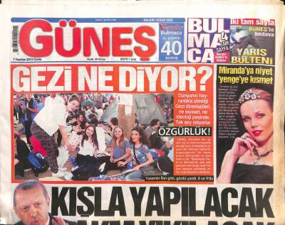 Güneş Gazetesi 7 Haziran 2013 - Michael Jacksonun Kızı Paris , Psikolojik Sorunlar Yüzünden Aşırı Doz İlaç İçtiği İçin Hastaneye Kaldırıldı GZ106389 - 1