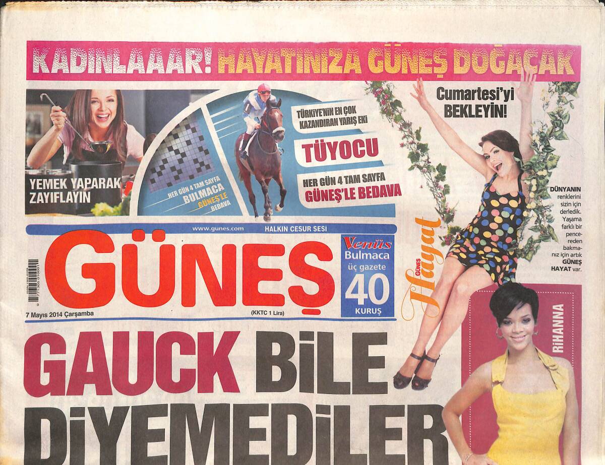 Güneş Gazetesi 7 Mayıs 2014 - Üç Ocağa Şehit Ateşi Düştü - Karadeniz Petrol Kaynıyor GZ135644 - 1
