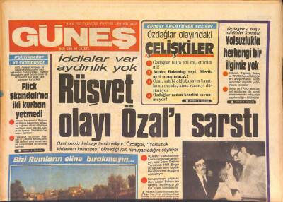 Güneş Gazetesi 7 Ocak 1985 - Keban Hisseleri Bugün Satılıyor - Rüşvet Olayı Özalı Sarstı GZ126853 - 1