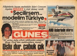 Güneş Gazetesi 7 Şubat 1986 - ABD Üslerinde Alarm - Yazar'ın 11 Şubat Bekleyişi GZ157714 - Gökçekoleksiyon