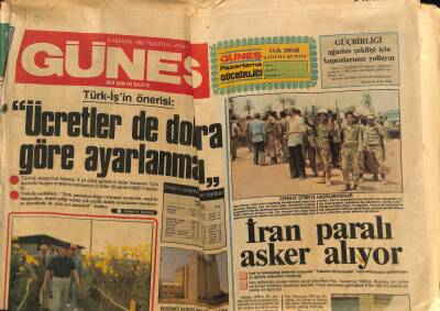 Güneş Gazetesi 8 Ağustos 1983 - Çırağan Sarayı Kumarhane Oluyor GZ80768 - 1