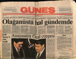Güneş Gazetesi 8 Aralık 1990 - Doğu Ve Güneydoğuda Eğitim Felç GZ62096 - 2