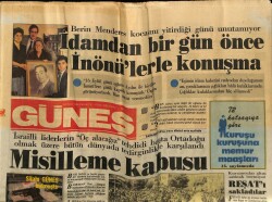 Güneş Gazetesi 8 Eylül 1986 - Berin Menderes Kocasını Yitirdiği Günü Unutamıyor GZ72172 - 2