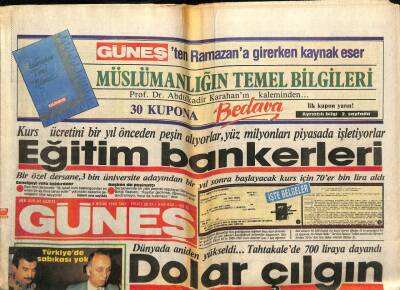 Güneş Gazetesi 8 Nisan 1986 - Semra Özal Üç Bin Kadına Yemek Verdi GZ62032 - 2