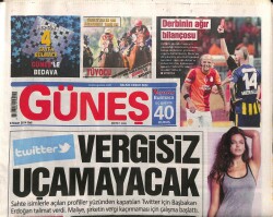 Güneş Gazetesi 8 Nisan 2014 - Charlie Chaplinin 2 Bin Meleği - Obamaya Selfie Yasağı GZ100409 - 1