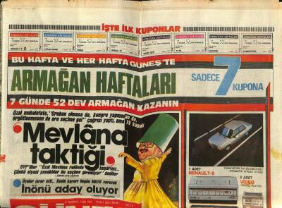 Güneş Gazetesi 8 Temmuz 1986 - Radyasyona Beslenme Önlemi GZ62052 - 1